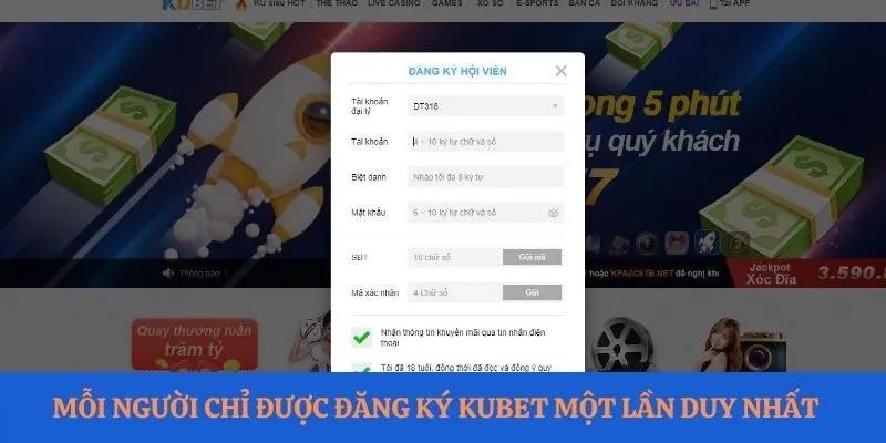 moi nguoi chi duoc dang ky kubet mot lan