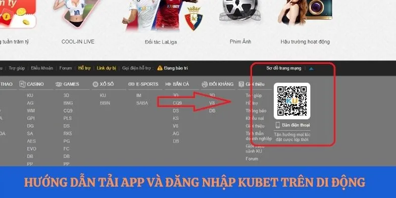 tai app va dang nhap kubet tren di dong